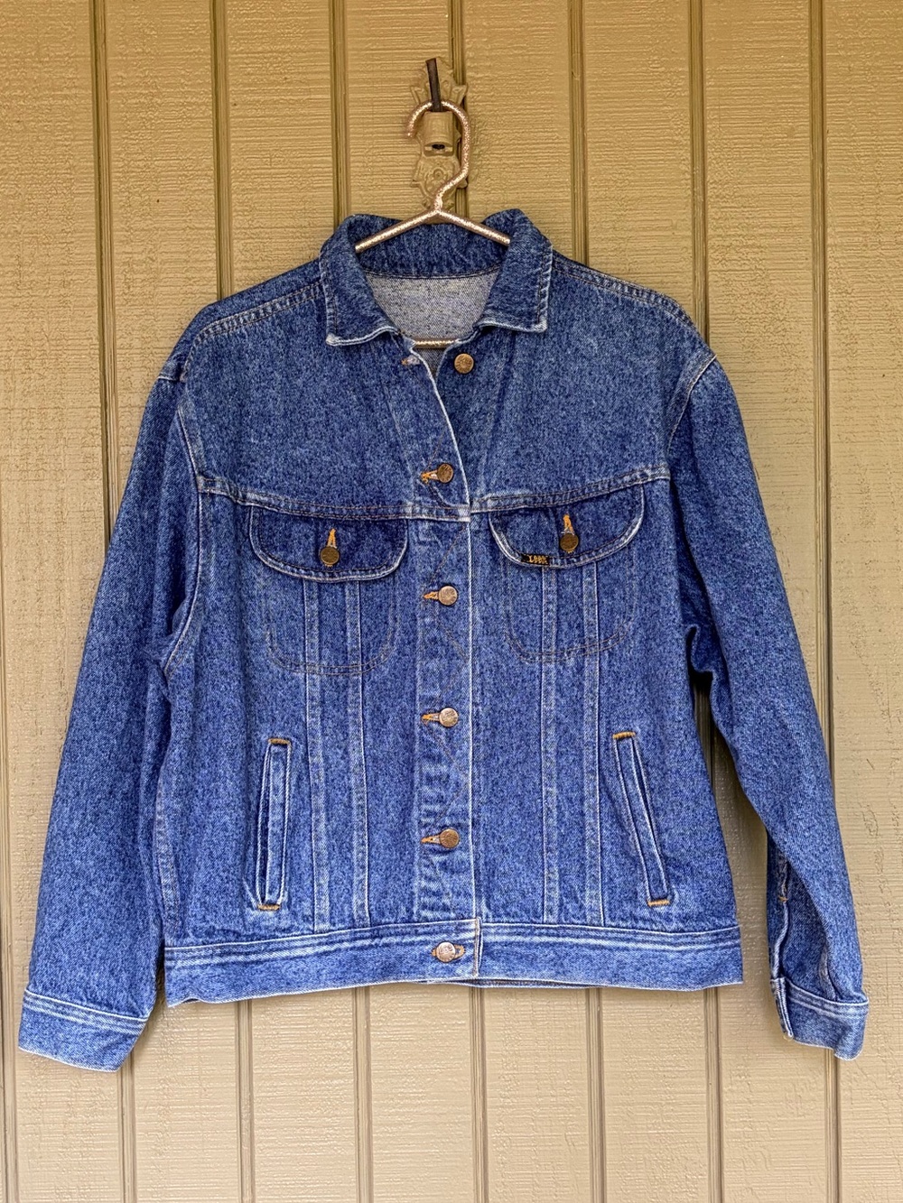 VTG 80s Lee Riders Acid Wash Denim Trucker Jacket M